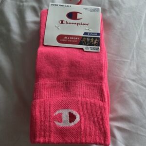 NWT Champion Bright Pink Athletic Socks